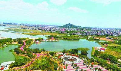 生态水系治理中建成的土海湿地公园 生态水系治理中建成的土海湿地公园